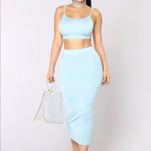 Fashion nova two piece skirt set